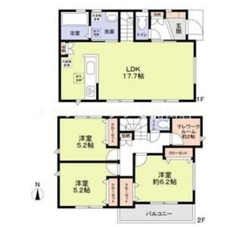 羽田２丁目戸建５号棟の物件間取画像